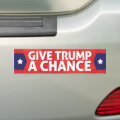 Geef TRUMP een kans! Bumpersticker (Op auto)