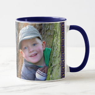 Geef twee blauwe koffee van de fotoserie aan voor  mok