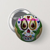 Geef uw Button van de schedel (Voorkant /achterkant)