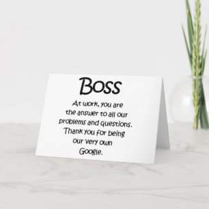 GEEF UW "CHRISTMAS HOLIDAY" ***BOSS** FEESTDAGEN KAART