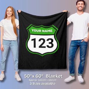 Geef uw nummer groen voor raceidentificatie op fleece deken