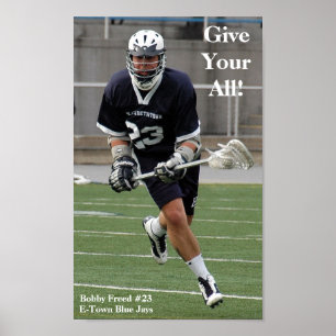 Geef uw volledige lacrosse poster