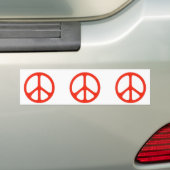 Geef vrede een Chance Red Bumpersticker (Op auto)