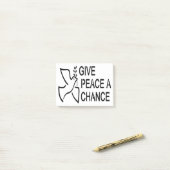 GEEF VREDE EEN KANS POST-IT® NOTES (Op bureau)