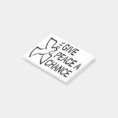 GEEF VREDE EEN KANS POST-IT® NOTES (Schuin)