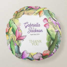 Geef Waterverf hoofdlijnen aan Rond Kussen