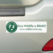 Geef Wildlife een REM! Bumpersticker (Op auto)