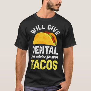 Geeft gedetailleerd advies voor taco's t-shirt