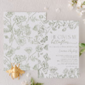 geeft hij me vlinders salie groene douche kaart