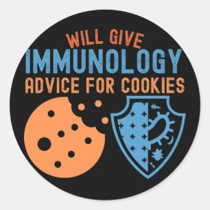 Geeft immunologisch advies voor cookies ronde sticker
