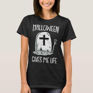 Geeft me het leven lui Halloween Costume Fun Skele T-shirt