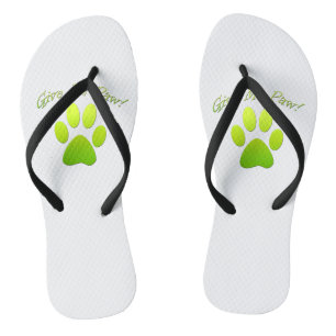 Geeft me Paw (groen) Teenslippers