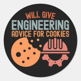 Geeft technische adviezen voor cookies ronde sticker