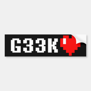 Geek <3 bumpersticker