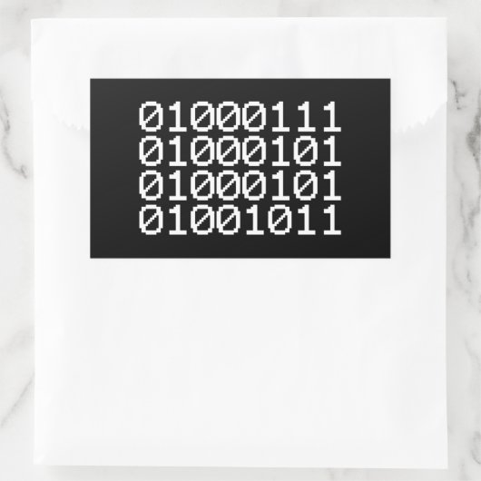 GEEK BINAIRE RECTANGULAR STICKER (Sac)