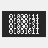 GEEK BINAIRE RECTANGULAR STICKER (Devant)
