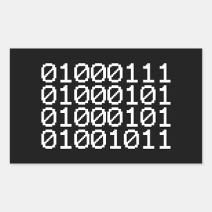 GEEK BINAIRE RECTANGULAR STICKER
