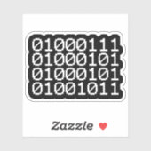 GEEK BINARY STICKER (Feuille)