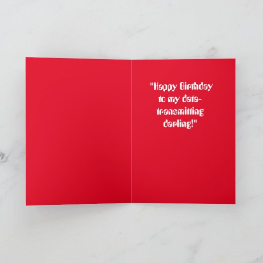 Geek Birthday Kaart Funny Geek (Binnen)