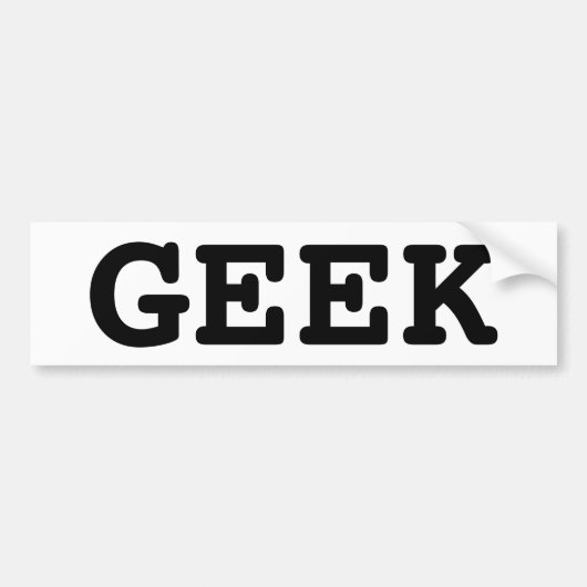 GEEK BUMPERSTICKER (Voorkant)