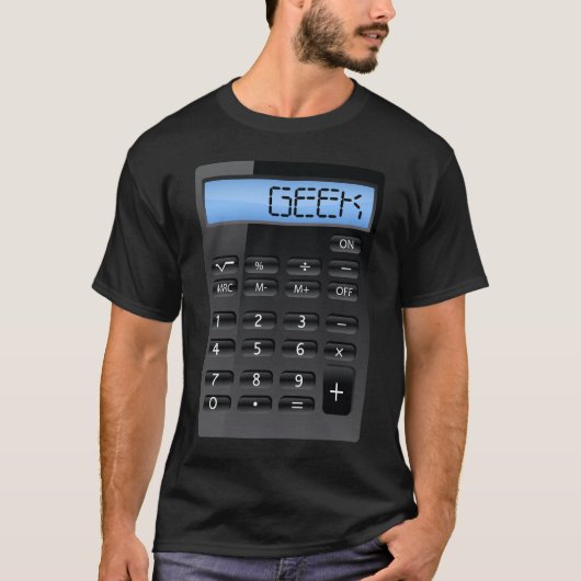 Geek Calculator Funny Costume T-shirt (Voorkant)