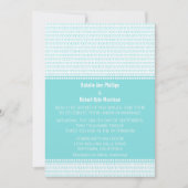 Geek Chic Binary Code Faire-part de mariage, Aqua (Devant)