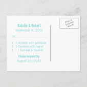 Geek Chic Binary Code RSVP Briefkaart, Aqua Uitnodiging Briefkaart (Achterkant)