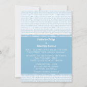 Geek Chic Code binaire Faire-part de mariage, Bleu (Devant)
