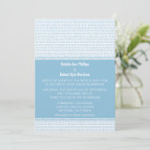 Geek Chic Code binaire Faire-part de mariage, Bleu (Debout devant)