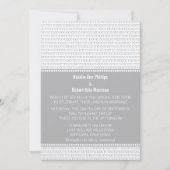 Geek Chic Code binaire Faire-part de mariage, Gris (Devant)