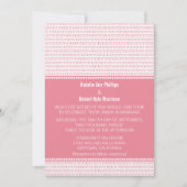 Geek Chic Code binaire Faire-part de mariage, rose (Devant)