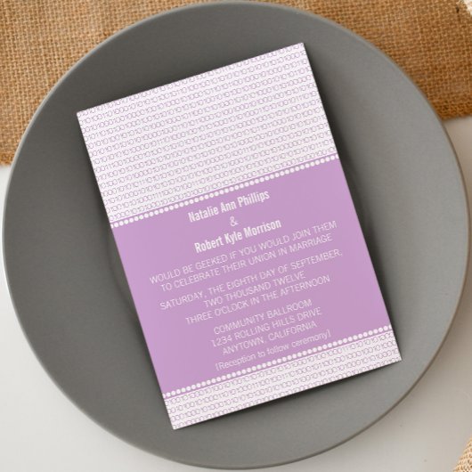 Geek Chic Code binaire Faire-part de mariage, Viol