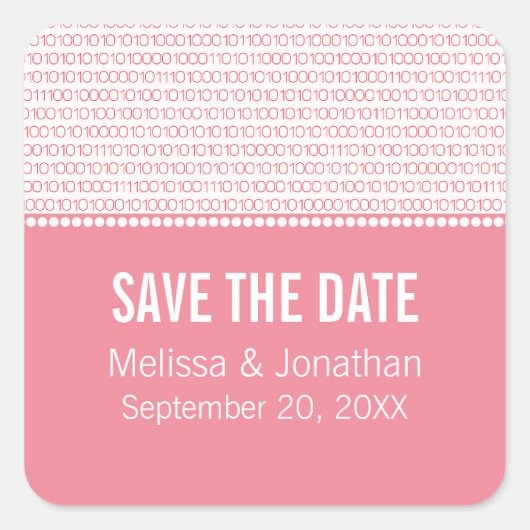 Geek Chic Enregistrer Stickers Date, rose (Devant)