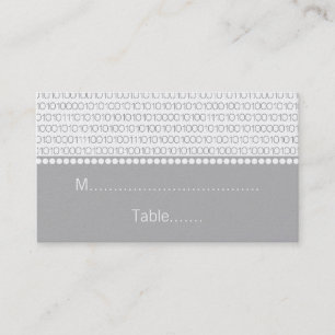 Geek Chic Mariage Cartes de Place, Gris