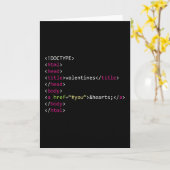 Geek Coder HTML Valentijnse Kaart (Gele Bloem)