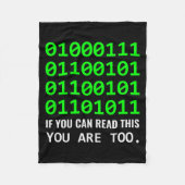 Geek Computer Binary Code Software Developer Fleece Deken (Voorkant)