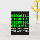 Geek Computer Binary Code Software Developer Kaart (Gele Bloem)