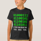 Geek Computer Binary Code Software Developer T-shirt (Voorkant)