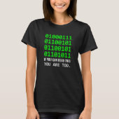 Geek Computer Binary Code Software Developer T-shirt (Voorkant)