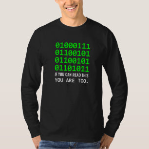 Geek Computer Binary Code Software Developer T-shirt