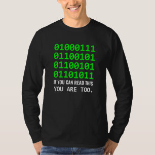 Geek Computer Binary Code Software Developer T-shirt