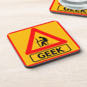 Geek Computer Nerd Working Desk Bier Onderzetter (Linkerzijde)