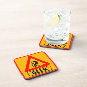 Geek Computer Nerd Working Desk Bier Onderzetter (Rechterzijde)