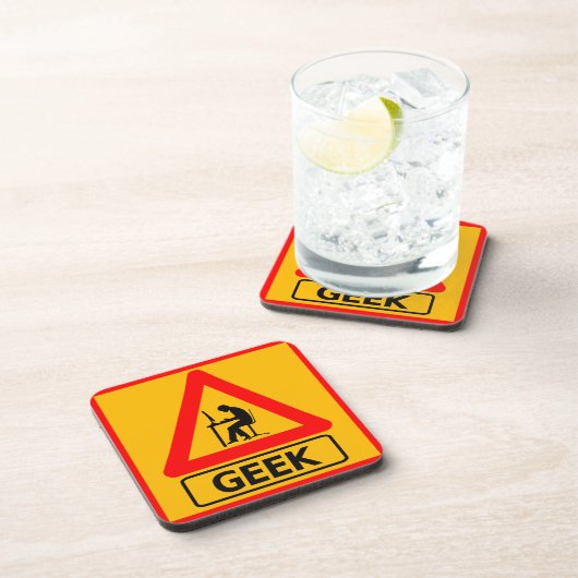 Geek Computer Nerd Working Desk Bier Onderzetter (Rechterzijde)