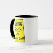 Geek d'avertissement avec Mug ceinture noire (Devant gauche)