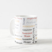 Geek de grammaire tasse de blanc de 11 onces (Devant gauche)