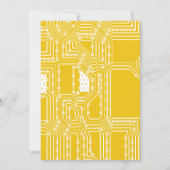 Geek d'ordinateur Invitation de fête d'anniversair (Dos)