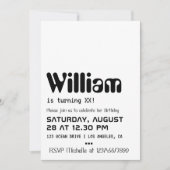 Geek d'ordinateur Invitation de fête d'anniversair (Devant)