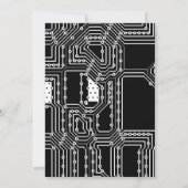 Geek d'ordinateur Invitation de fête d'anniversair (Dos)