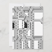 Geek d'ordinateur Invitation de fête d'anniversair (Dos)